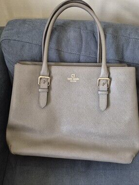 Kate Spade Grey Leather Cove Street Ariel Tote Bag